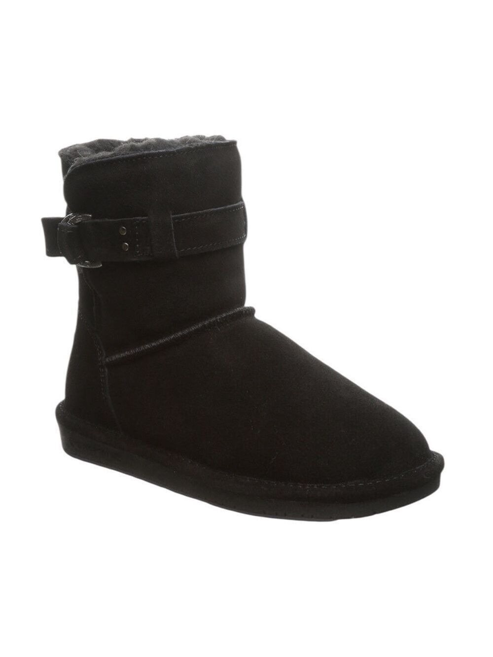 BearPaw Tessa Black Fleece-Lined Boots Size 9